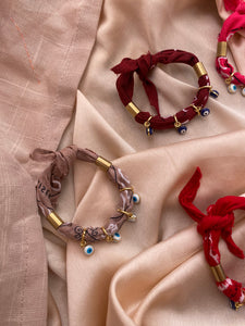 Spill The Wine Evil Eye Bandana Charmer Bracelet