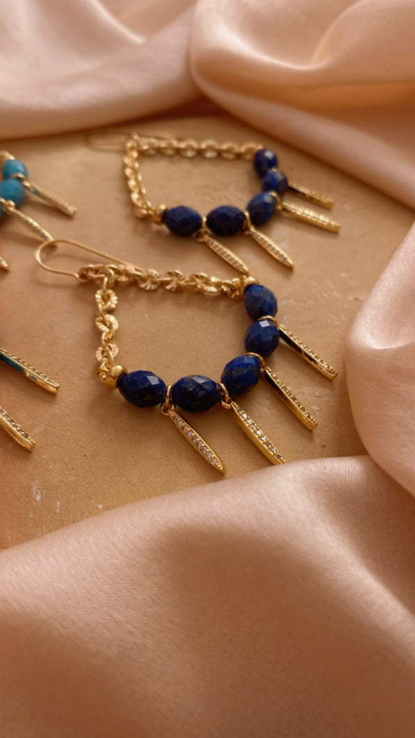 Blue Mirage Chandelier Earrings