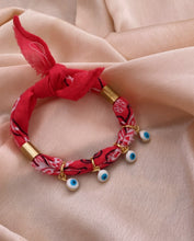 Hot Pink Evil Eye Bandana Charmer Bracelet