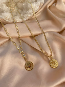 Claudia Celestial Coin Necklace