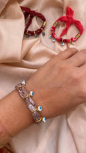 Hot Pink Evil Eye Bandana Charmer Bracelet