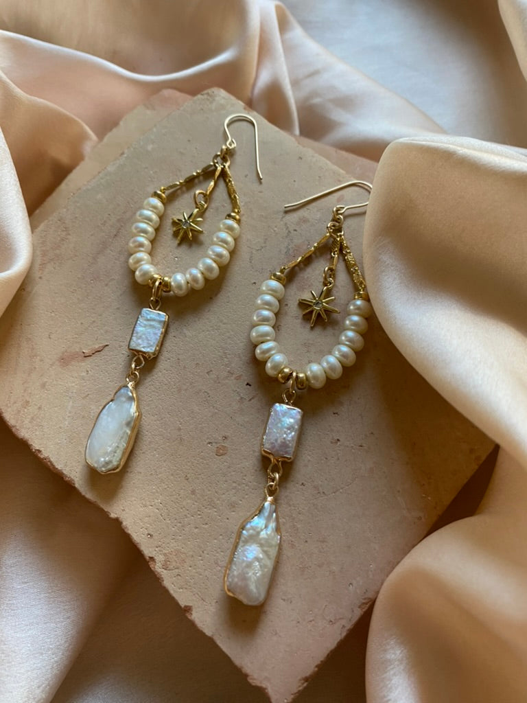 Moonlit Muse Pearl Earrings