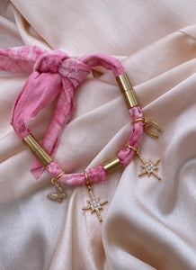 Pretty In Pink Bandana Charmer Anklet