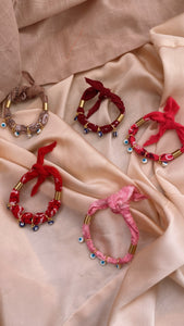 Hot Pink Evil Eye Bandana Charmer Bracelet