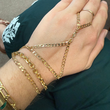 Electra Triple Strand Gold Hand Chain